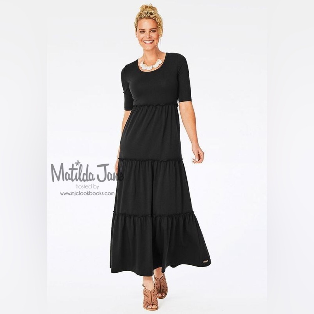 Matilda Jane Moments With You Own The Night Black Maxi Dress – Size XS